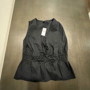 Express Black Tie-Front Blouse